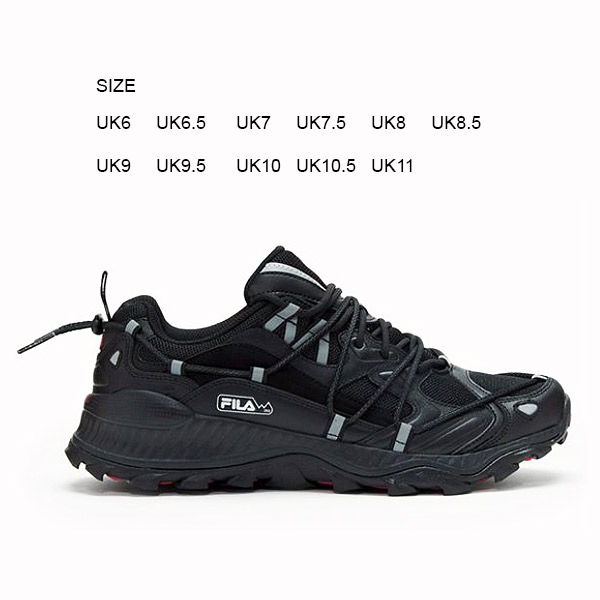 FILA TRAINERS SHOE MALAYSIA - FILA EXPEDITIONER MEN BLACK / BLACK / WHITE, VSXJ-86195